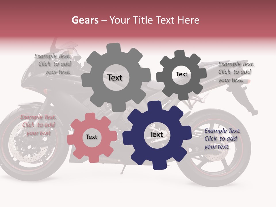 Power Motorcycle Wheel PowerPoint Template