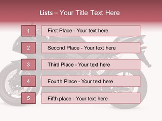 Power Motorcycle Wheel PowerPoint Template