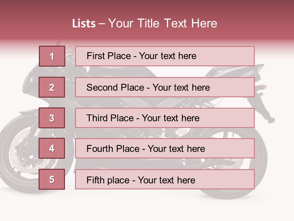 Power Motorcycle Wheel PowerPoint Template