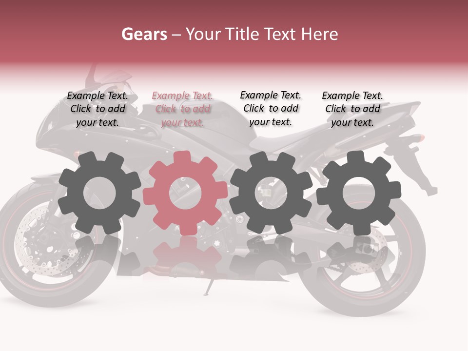 Power Motorcycle Wheel PowerPoint Template