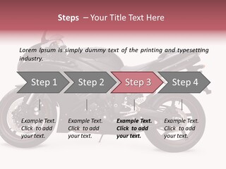 Power Motorcycle Wheel PowerPoint Template