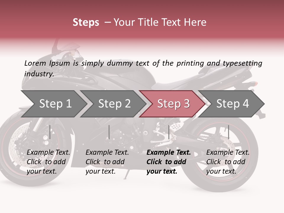 Power Motorcycle Wheel PowerPoint Template
