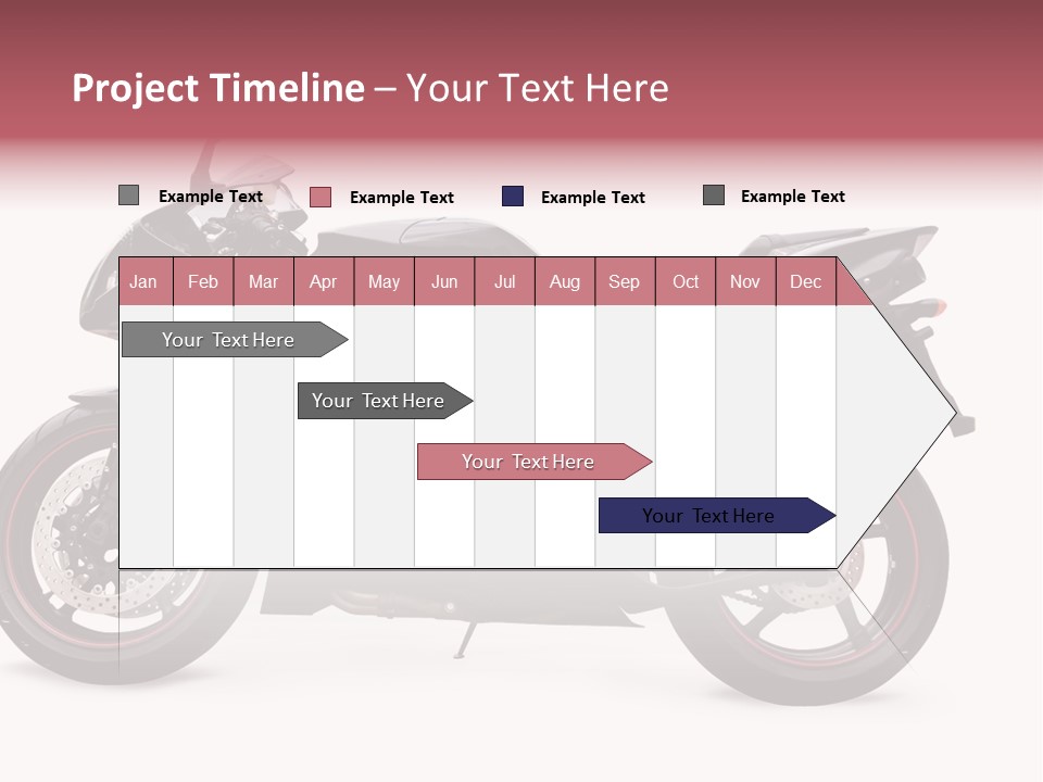 Power Motorcycle Wheel PowerPoint Template
