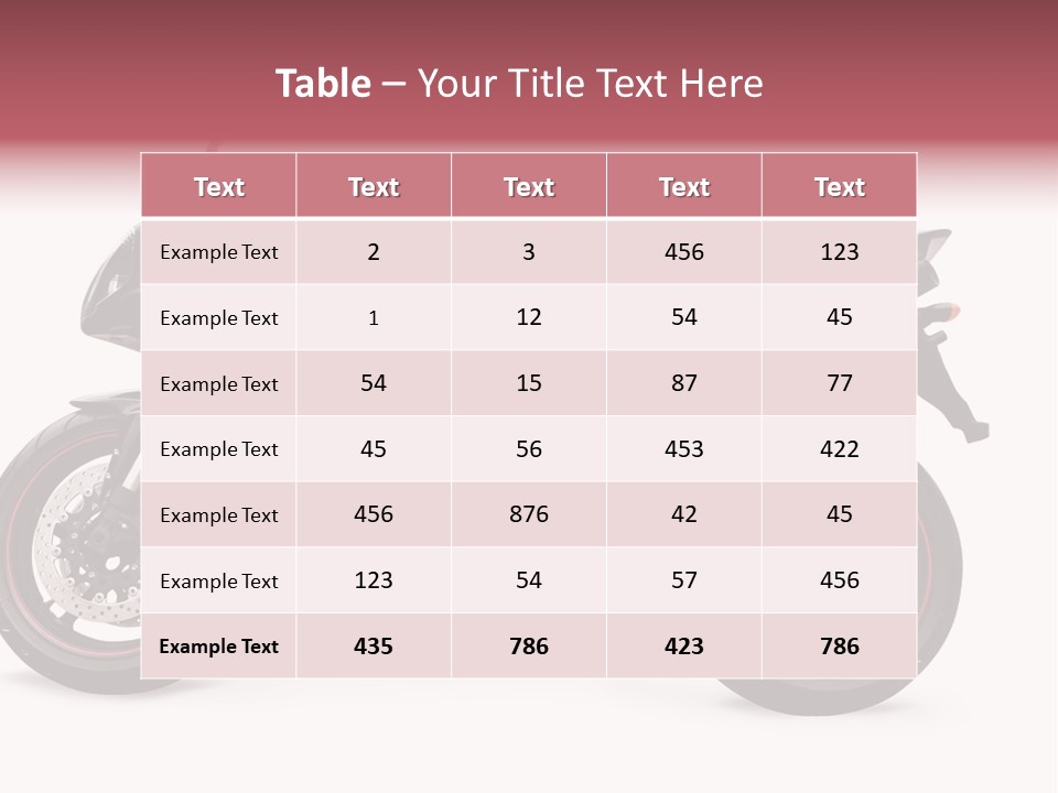 Power Motorcycle Wheel PowerPoint Template