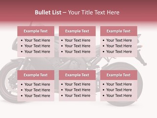 Power Motorcycle Wheel PowerPoint Template