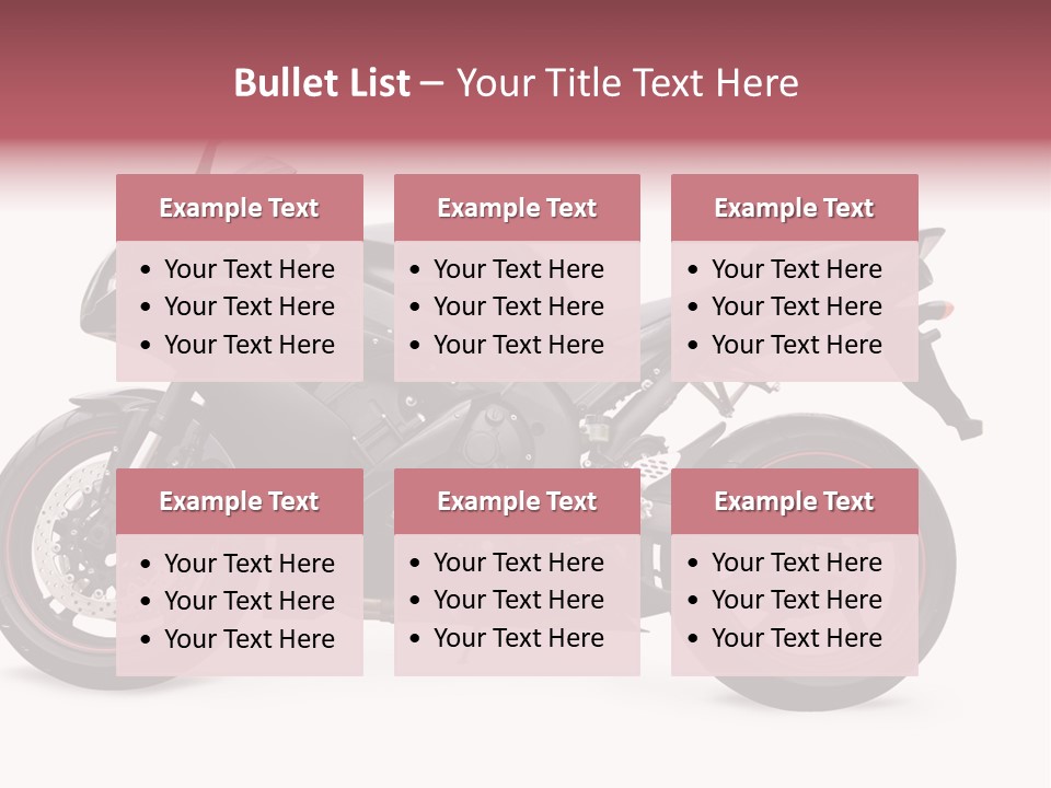 Power Motorcycle Wheel PowerPoint Template