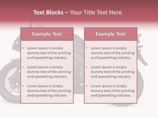 Power Motorcycle Wheel PowerPoint Template