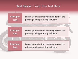 Power Motorcycle Wheel PowerPoint Template