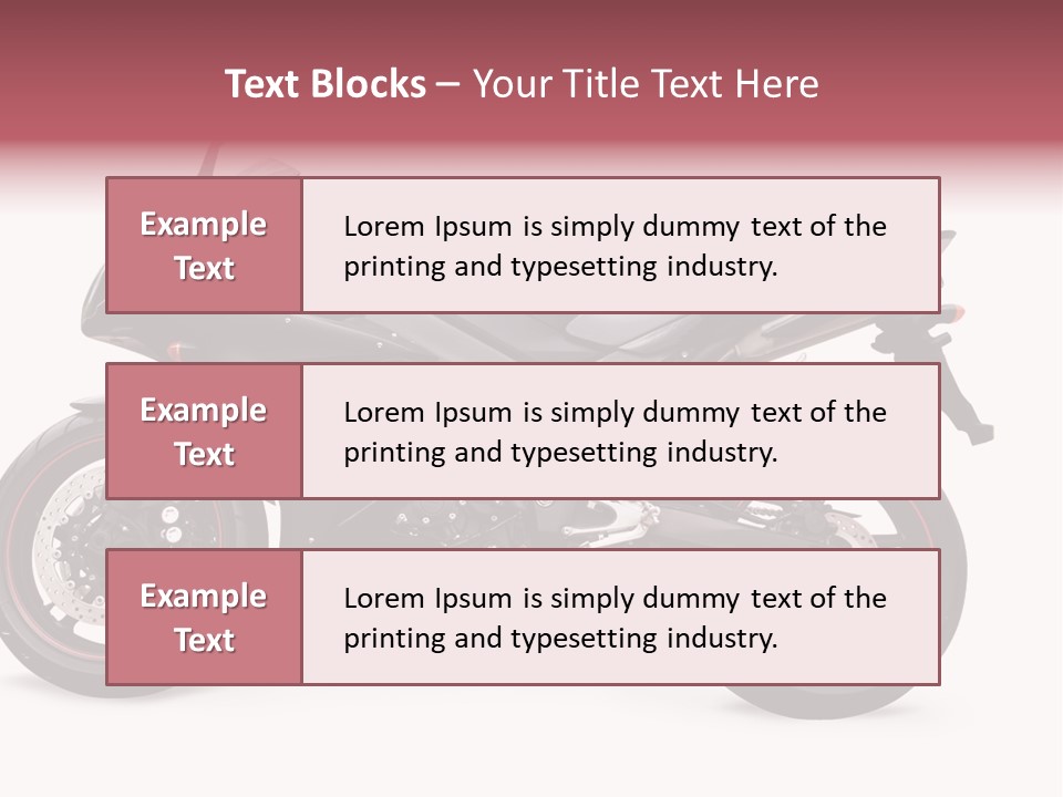 Power Motorcycle Wheel PowerPoint Template