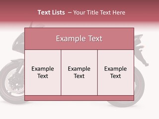 Power Motorcycle Wheel PowerPoint Template