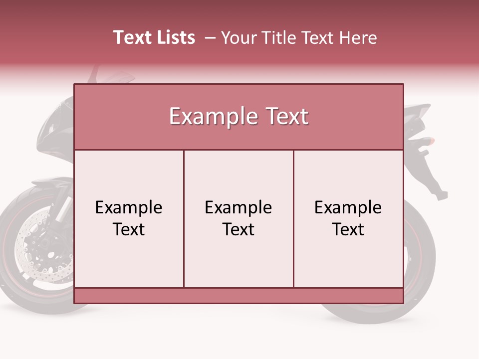 Power Motorcycle Wheel PowerPoint Template