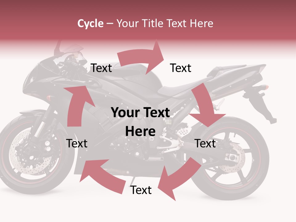 Power Motorcycle Wheel PowerPoint Template