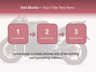 Power Motorcycle Wheel PowerPoint Template