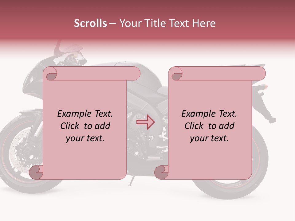 Power Motorcycle Wheel PowerPoint Template