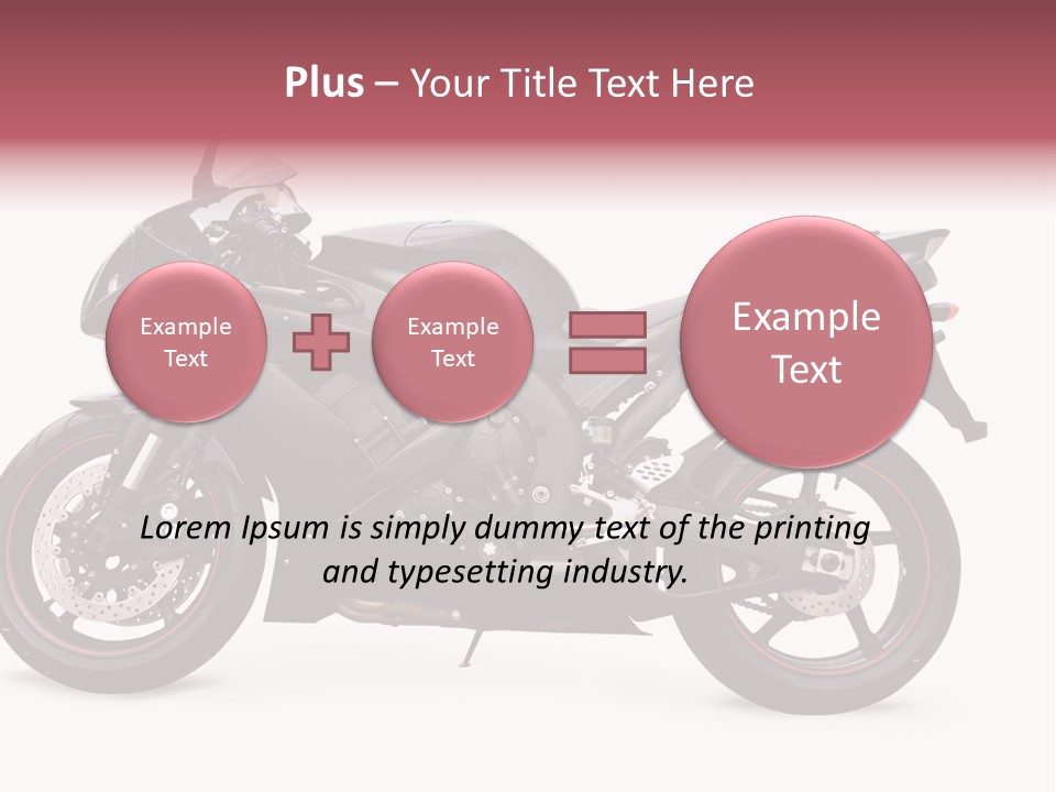 Power Motorcycle Wheel PowerPoint Template