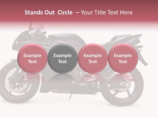Power Motorcycle Wheel PowerPoint Template