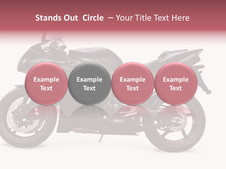 Power Motorcycle Wheel PowerPoint Template