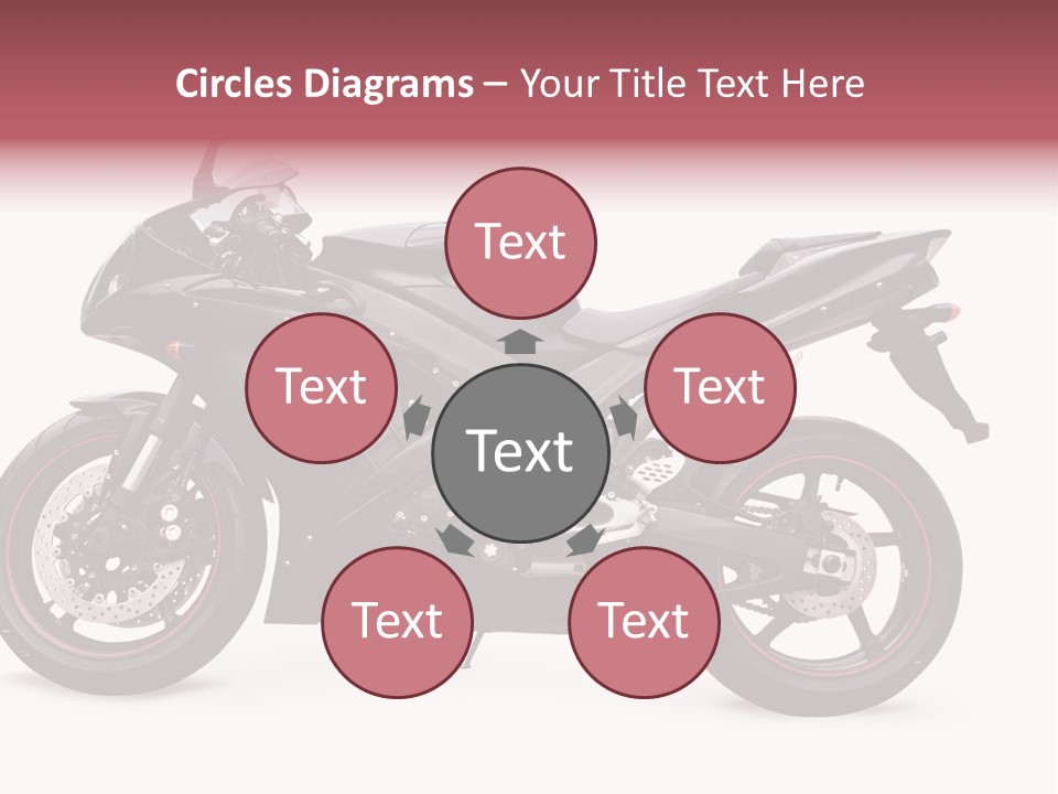 Power Motorcycle Wheel PowerPoint Template