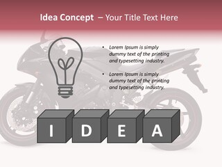 Power Motorcycle Wheel PowerPoint Template