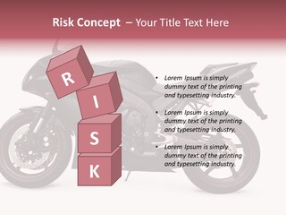 Power Motorcycle Wheel PowerPoint Template