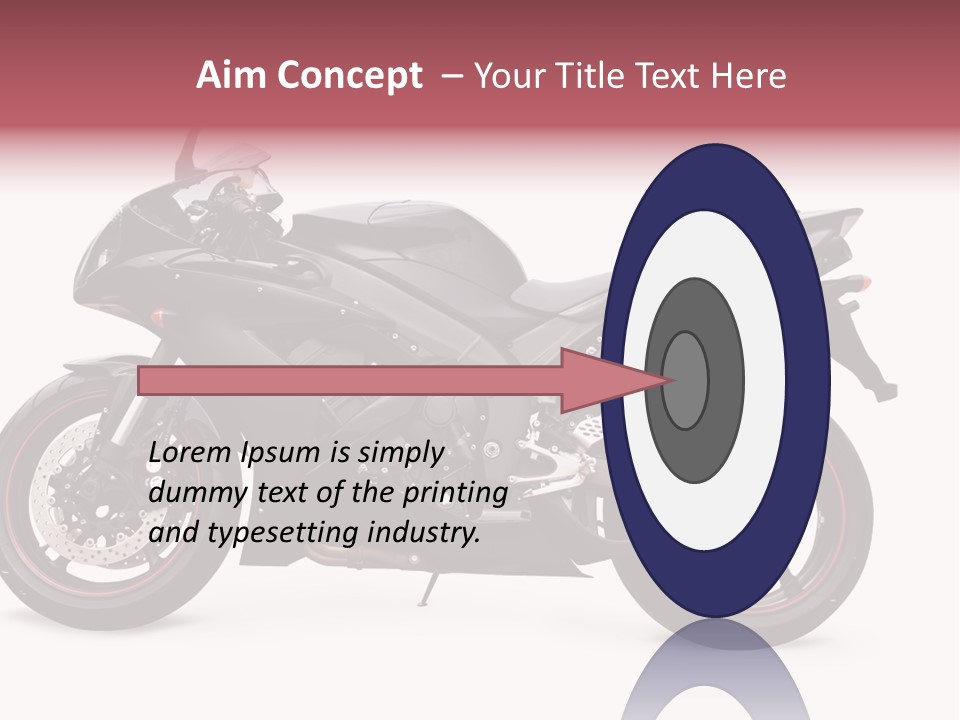 Power Motorcycle Wheel PowerPoint Template