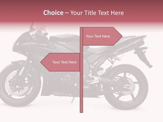 Power Motorcycle Wheel PowerPoint Template