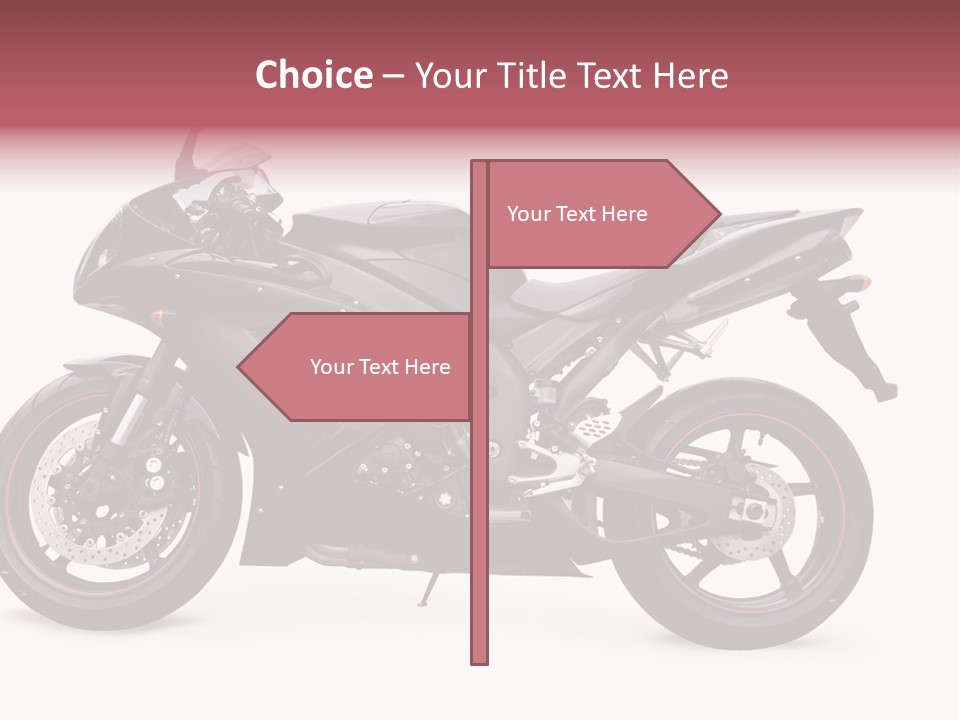 Power Motorcycle Wheel PowerPoint Template