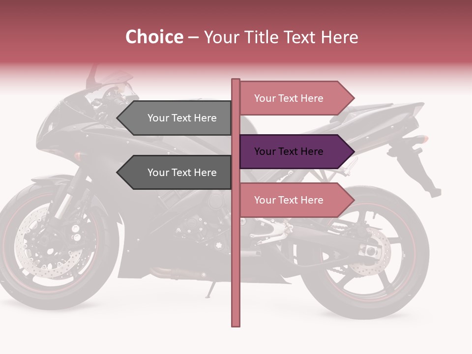 Power Motorcycle Wheel PowerPoint Template