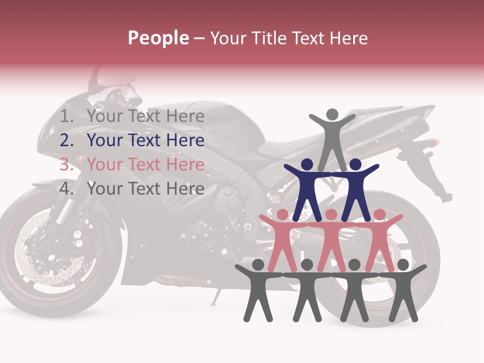 Power Motorcycle Wheel PowerPoint Template