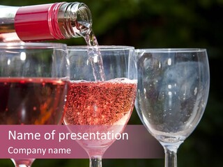 Drink Glass Reflection PowerPoint Template