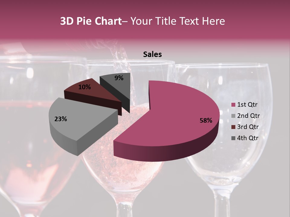 Drink Glass Reflection PowerPoint Template