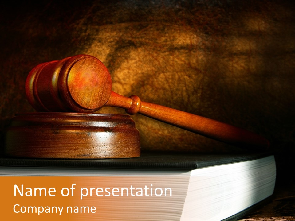 Book Crime Lawsuit PowerPoint Template