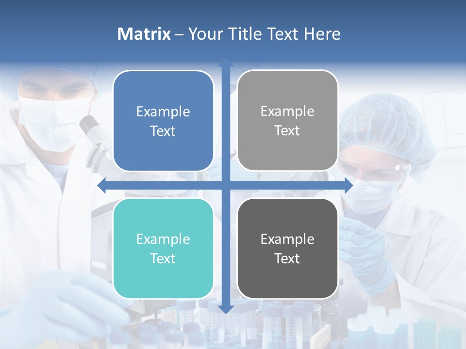 Clinic White Microscope PowerPoint Template