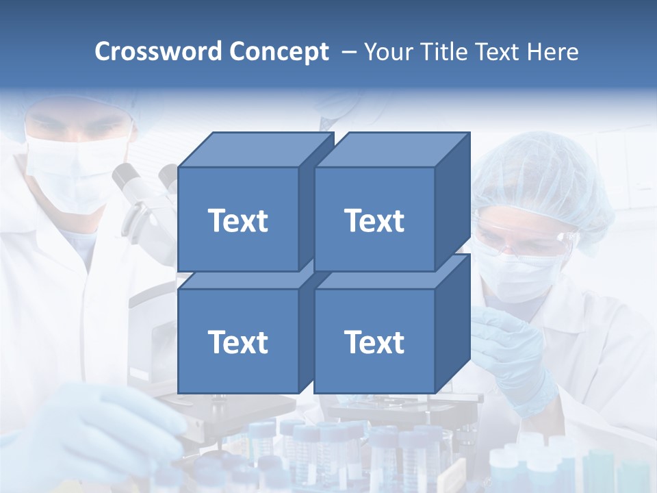 Clinic White Microscope PowerPoint Template