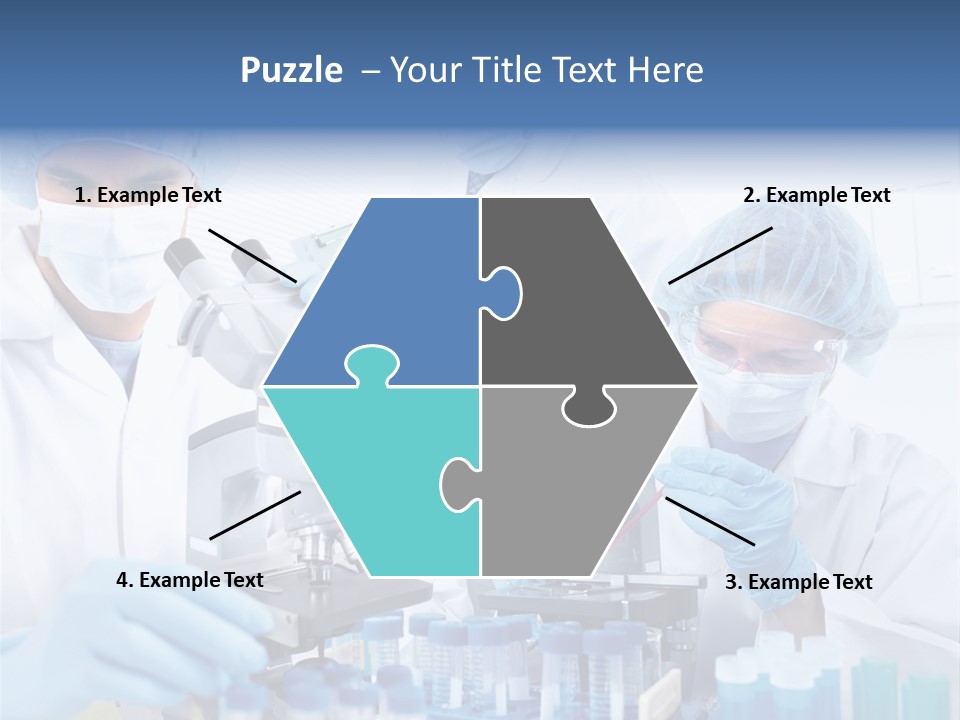 Clinic White Microscope PowerPoint Template