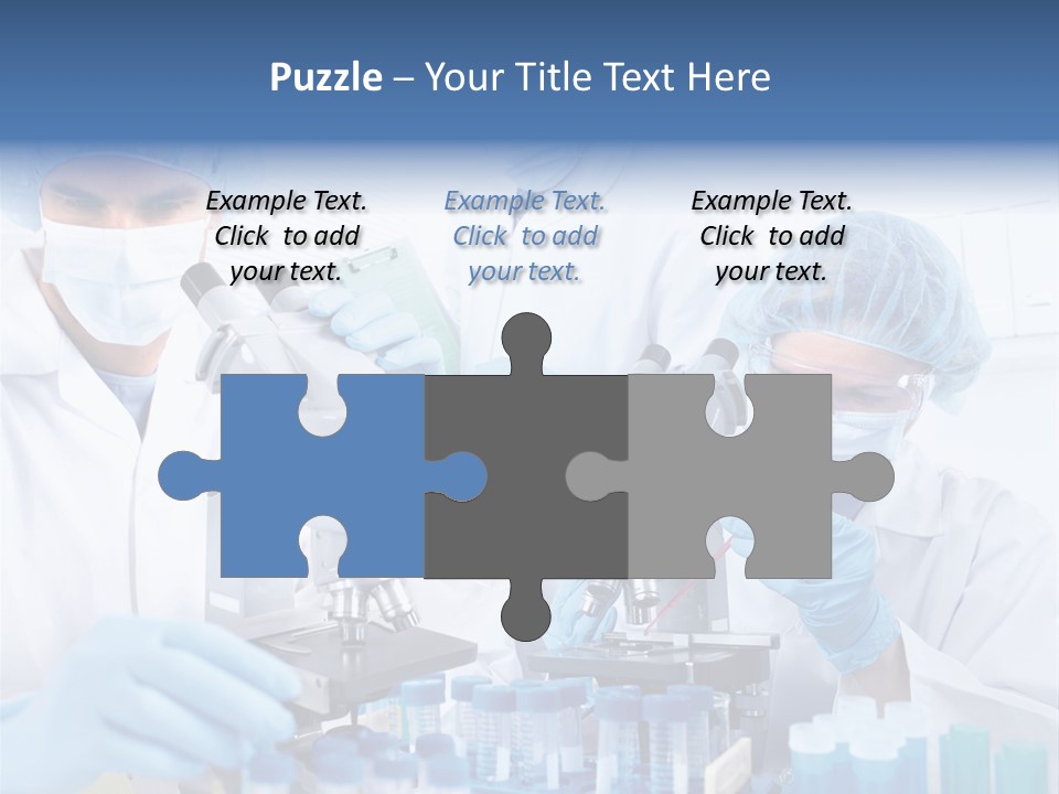 Clinic White Microscope PowerPoint Template