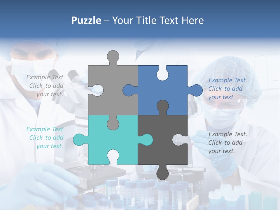 Clinic White Microscope PowerPoint Template