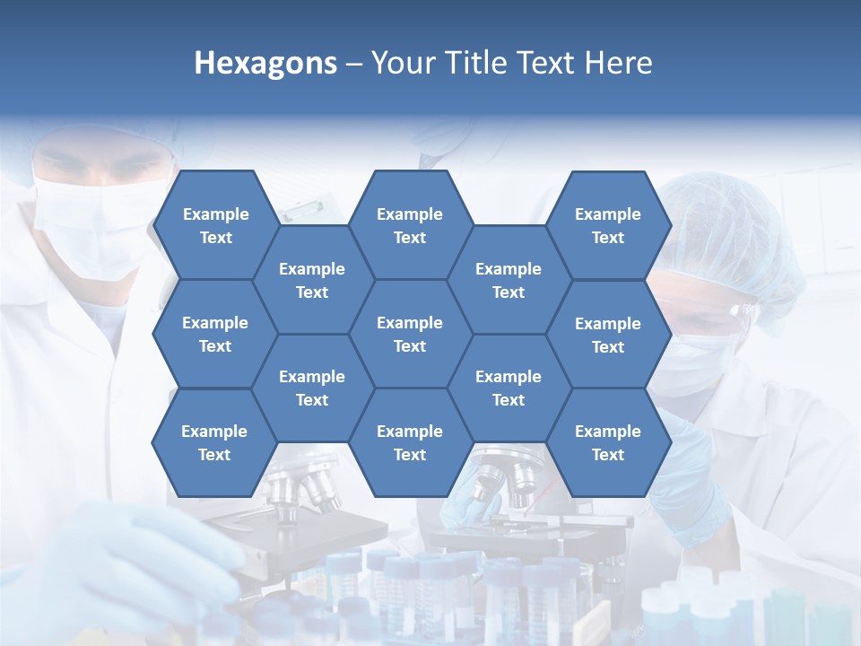 Clinic White Microscope PowerPoint Template