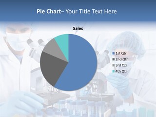 Clinic White Microscope PowerPoint Template