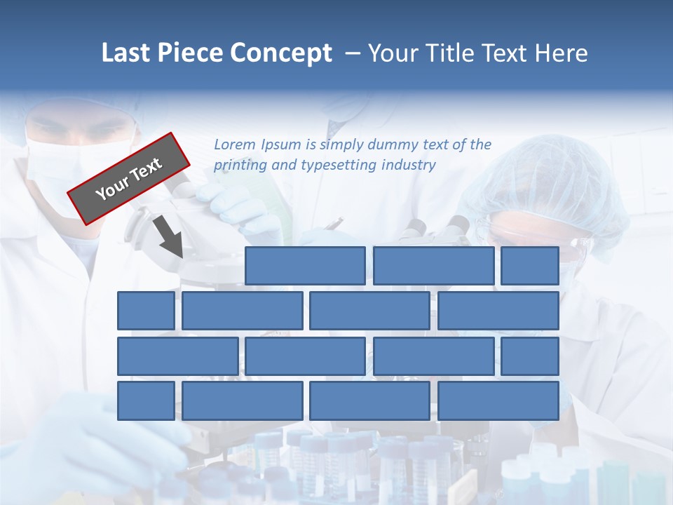 Clinic White Microscope PowerPoint Template