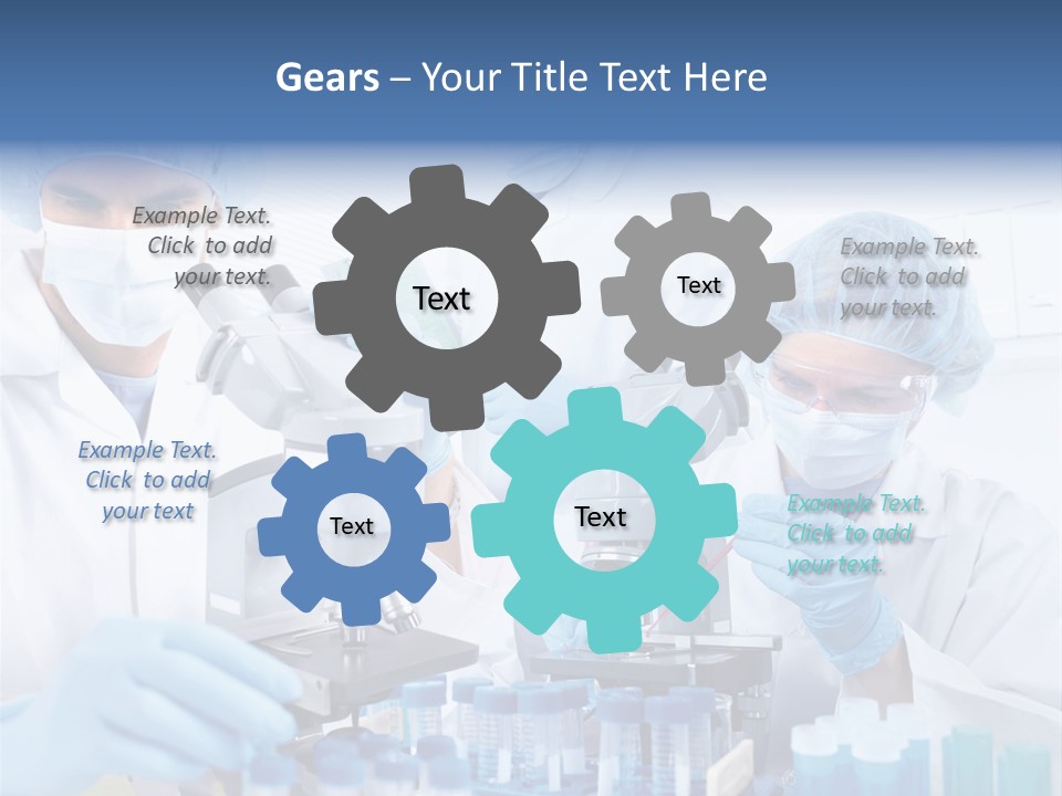 Clinic White Microscope PowerPoint Template