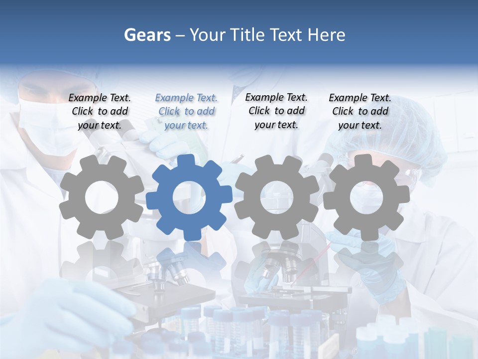Clinic White Microscope PowerPoint Template