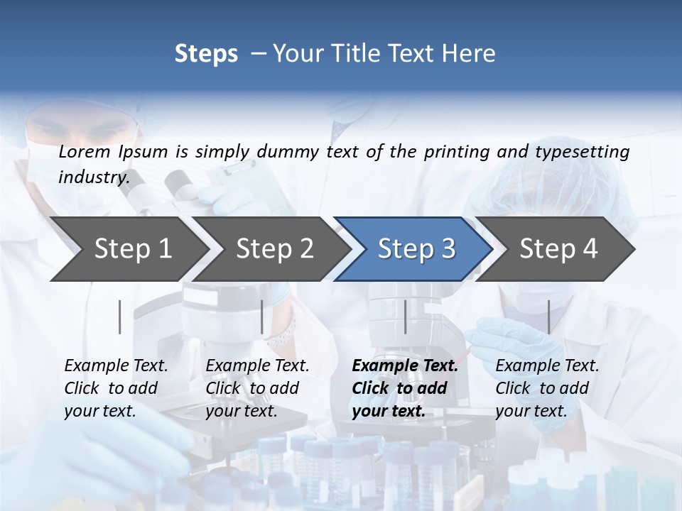 Clinic White Microscope PowerPoint Template