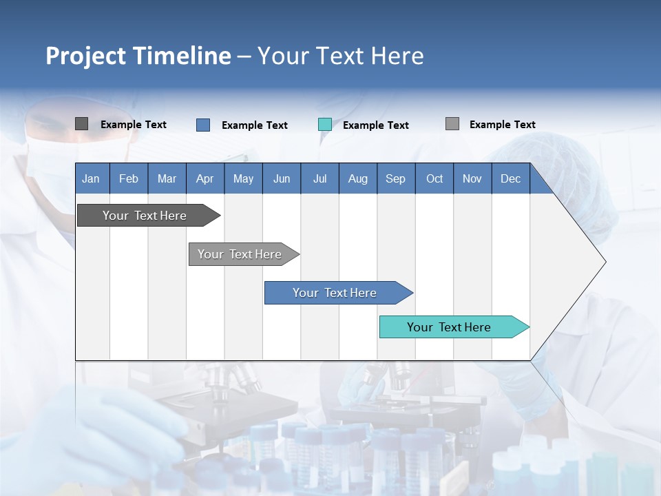 Clinic White Microscope PowerPoint Template