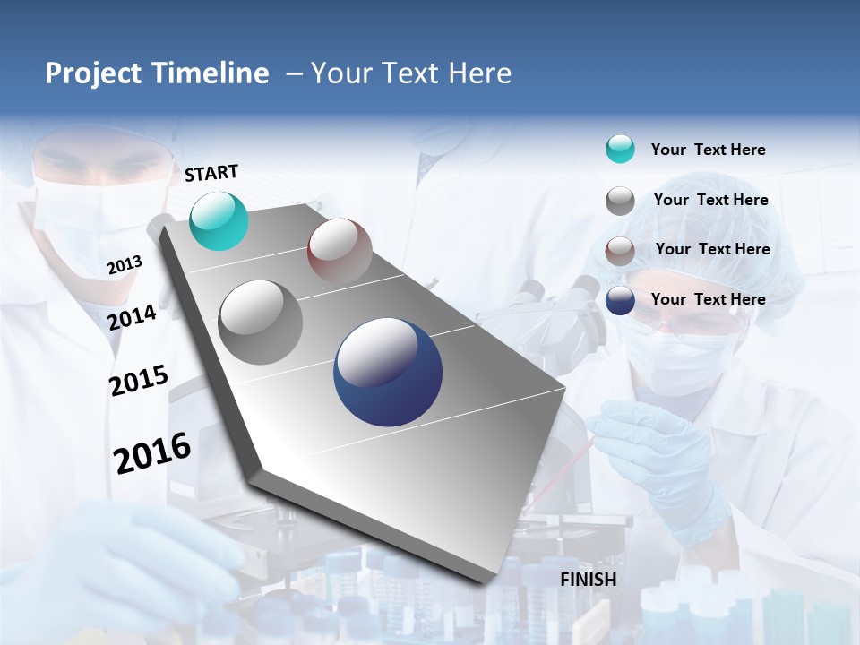Clinic White Microscope PowerPoint Template