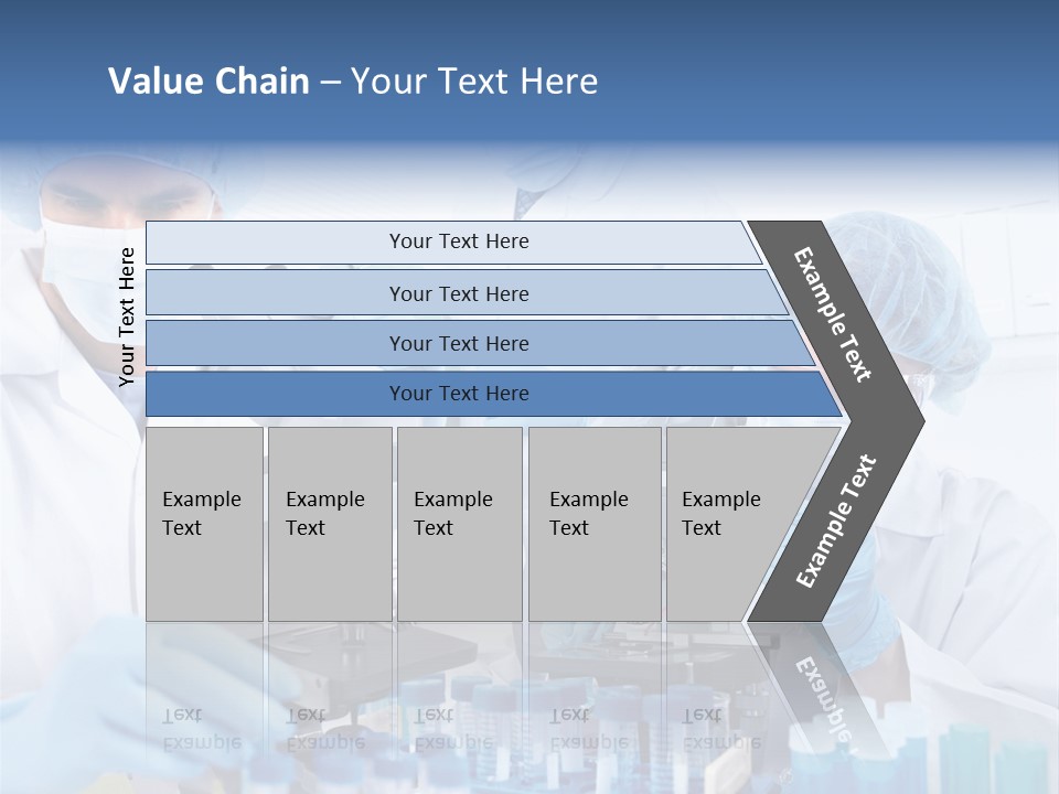 Clinic White Microscope PowerPoint Template