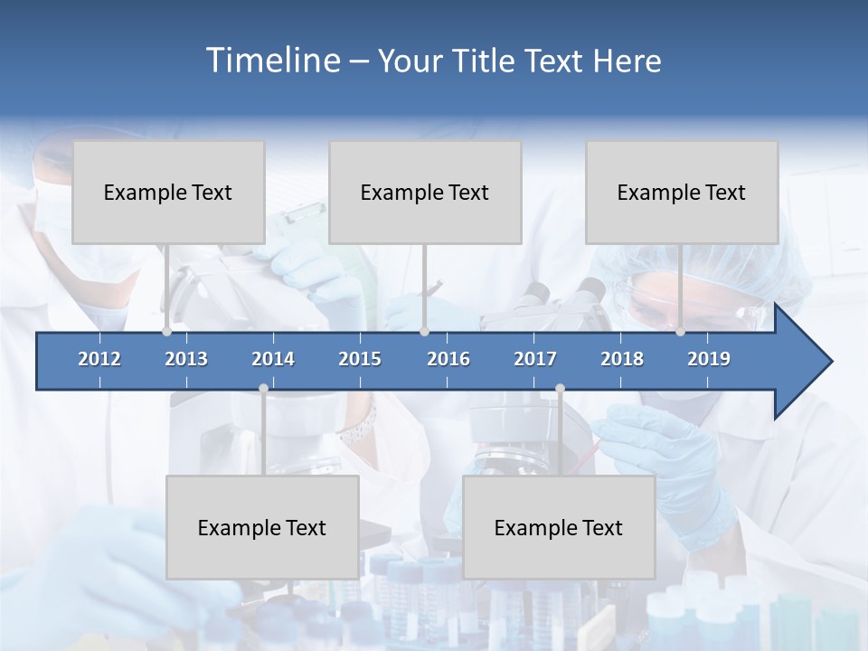 Clinic White Microscope PowerPoint Template