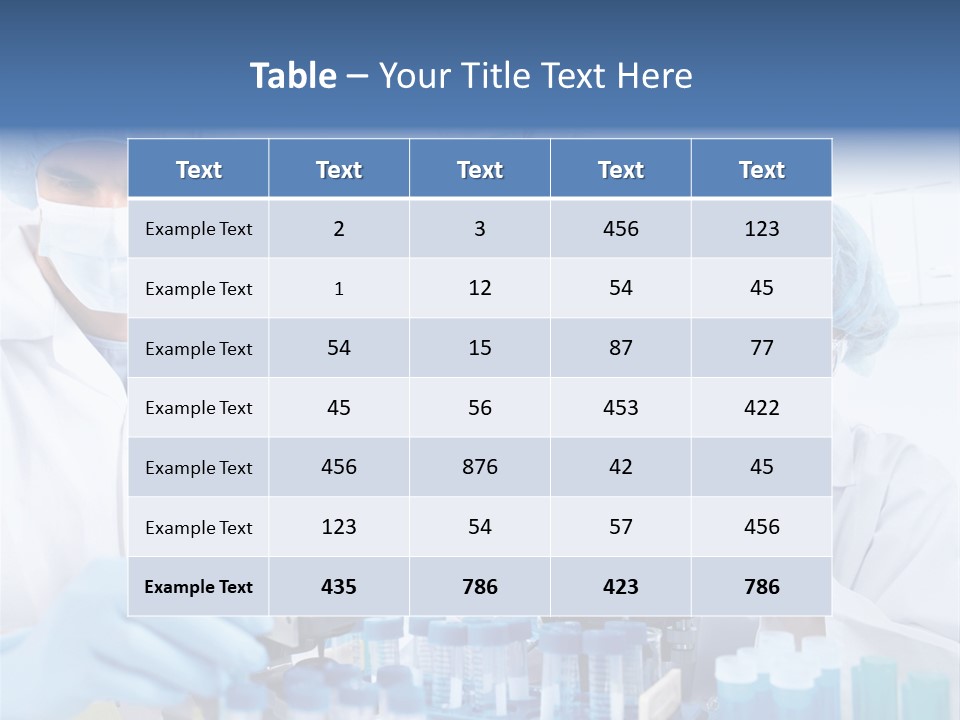 Clinic White Microscope PowerPoint Template