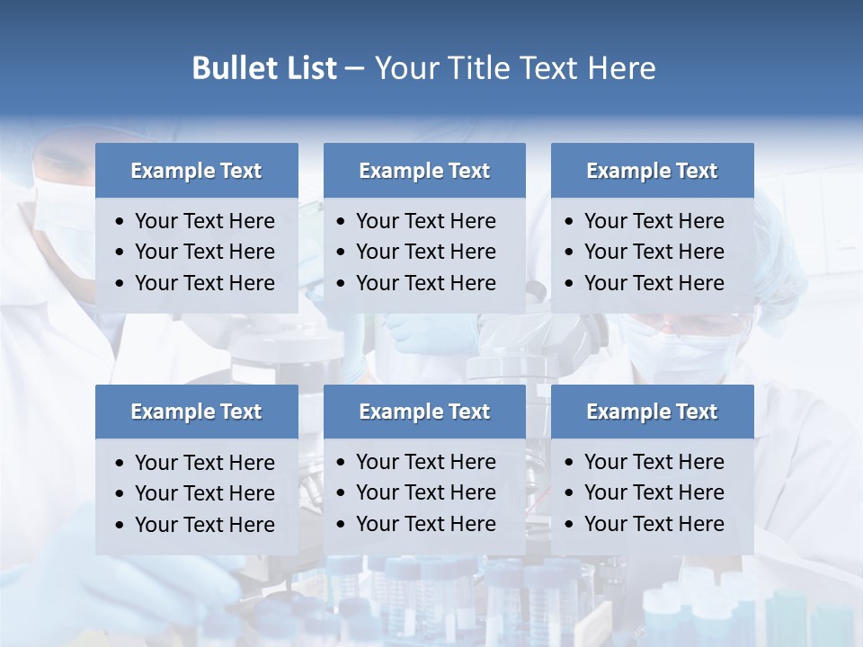 Clinic White Microscope PowerPoint Template