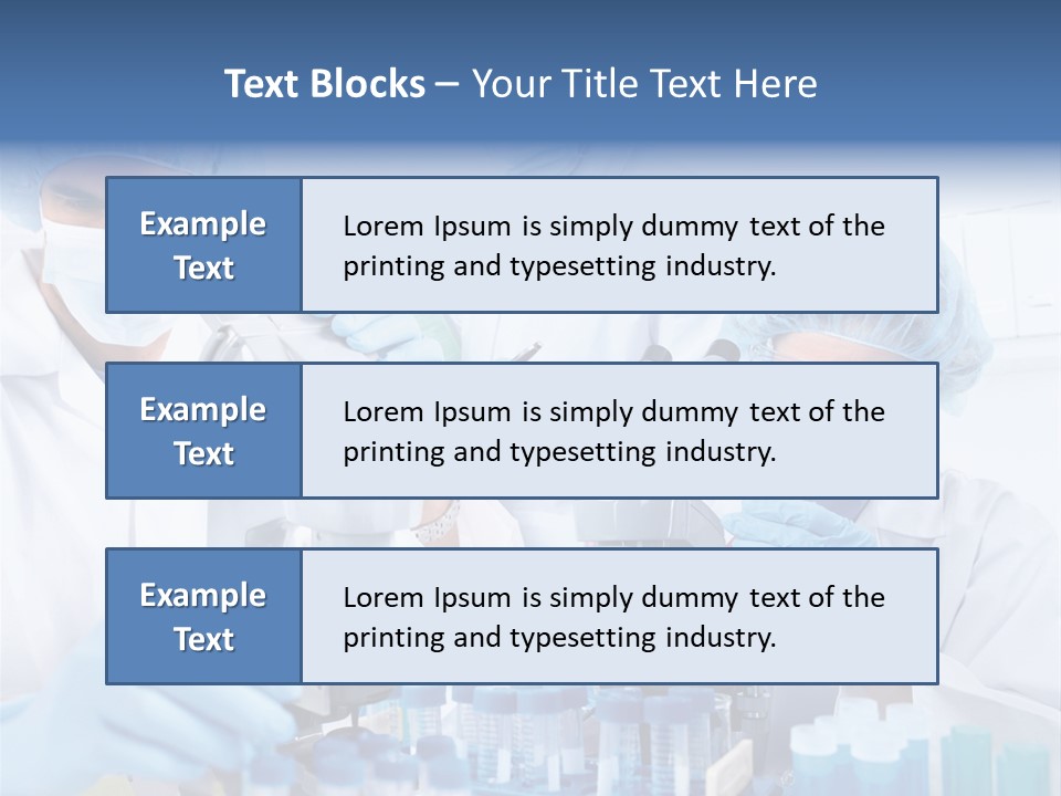 Clinic White Microscope PowerPoint Template